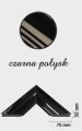 Eleganckie lustro w ramie czarny połysk 132x72 