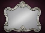 Srebrne barokowe lustro 92x109