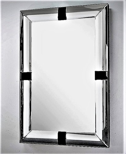 Lustro rama lustrzana gięta i czarne szkło