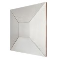 Designerskie lustro z drewna i szkła 100x100
