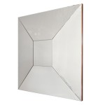 Designerskie lustro z drewna i szkła 100x100