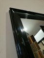 Eleganckie lustro w ramie czarny połysk 132x72 