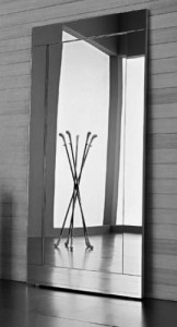 Nowoczesne lustro z prostą lustrzaną ramą 160x80 