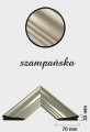 Eleganckie lustro w ramie szampańskie srebro 132x72 
