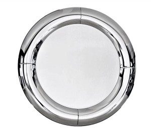 Okrągłe lustro z wypukłą ramą lustrzaną 80x80