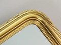 Kryształowe lustro stojące w złotej ramie 160x54