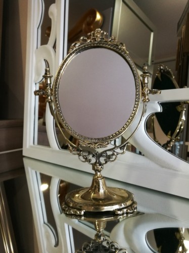 Ozdobne lusterko mosiężne 24x16