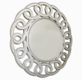 Okrągłe lustro z ramą lustrzaną w kształcie owalnych pierścieni 100x100