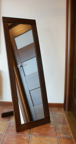 lustro stojące MASSIVE w ramie 8cm- kolor ramy ciemny orzech 5