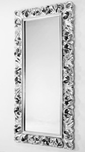 Duże srebrne lustro z ramą ażurową 188x88