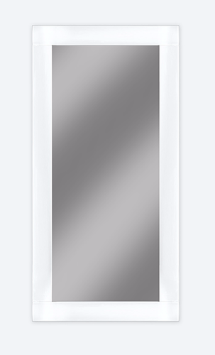 Nowoczesne lustro z ramą szklaną białą - różne wymiary