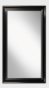Eleganckie lustro w ramie czarny połysk 132x72