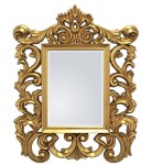 Złote lustro z ażurową ramą 87x112