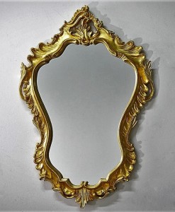 Lustro w stylu barokowym złote 90x60