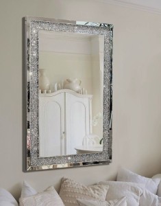 Unikatowe lustro w ramie lustrzanej 120x80