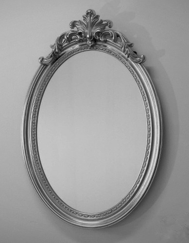 Lustro srebrne owalne 60x90