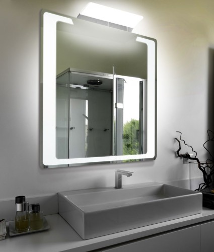 Lustro łazienkowe LED z dodatkowym oświetleniem SM90
