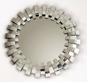 Okrągłe lustro rama lustrzana 80x80