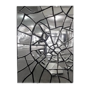 Designerska dekoracja lustrzana PAJĄK 120X80