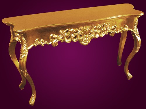 Złota konsola pod lustro SMAZAdesign