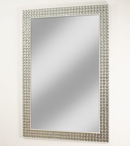 Efektowne lustro z ramą kryształową 80x120
