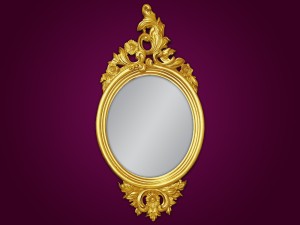 Lustro weneckie złote 123x61