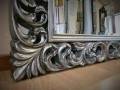 Piękne lustro z ażurową ramą stare srebro 156x96