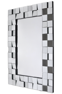 Nowoczesne dekoracyjne lustro w ramie lustrzanej 3D 80x120