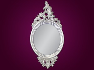 Lustro weneckie srebrne 123x61