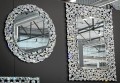 Dekoracyjne lustro w kryształowej ramie 80x100
