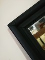 Lustro do przedpokoju z wąską czarną ramą 120x48